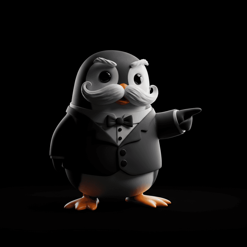 Penguin pointing